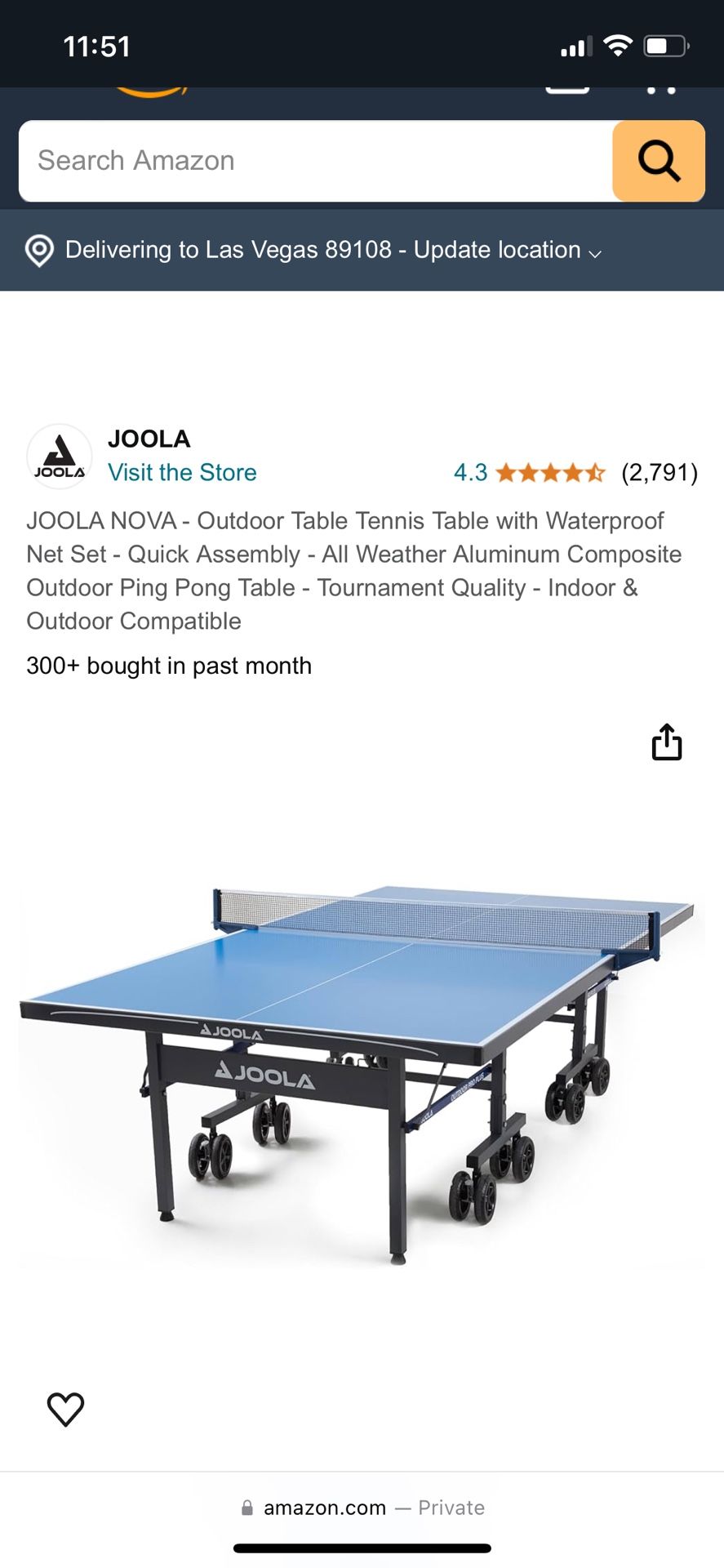 Joola Nova Pro Plus Outdoor Table Tennis Table With Weatherproof Net Set