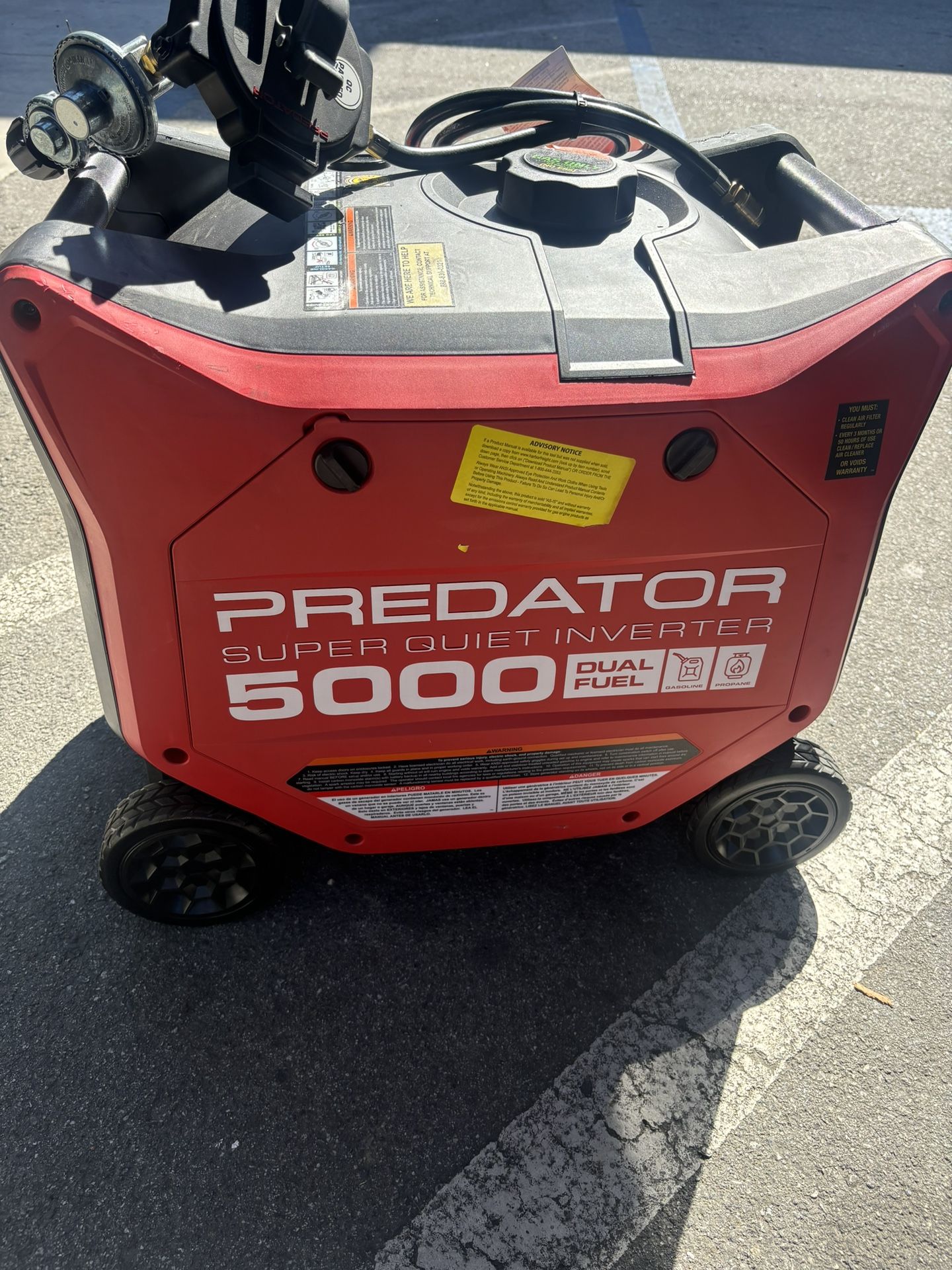 PREDATOR 5000 Watt Dual-Fuel SUPER QUIET Generator
