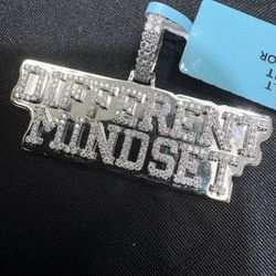 NEW Different Mindset Statement Pendant 1.59C.T Moissanite S925 RP VS.D Color