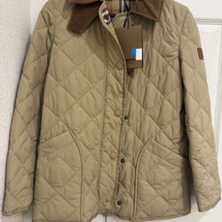 Burberry Women's Quilted Utility Jacket NWT - Khaki
