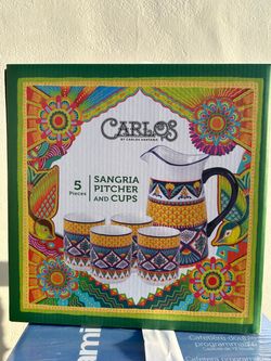 BNIB Carlos by Carlos Santana 5-Piece Sangria Pitcher