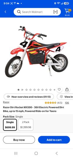 Razor Dirt Motorcycle 17 MPH
