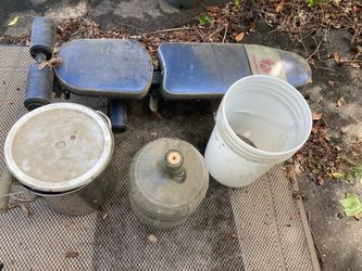 Free items: Weight lifting bench, 42” tv, thermostat, beer brewing kit