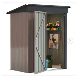 New 3 ft. W x 5 ft. D Outdoor Storage Metal Shed Lockable Metal Garden Shed for Backyard Outdoor (14.5 sq. ft.) 