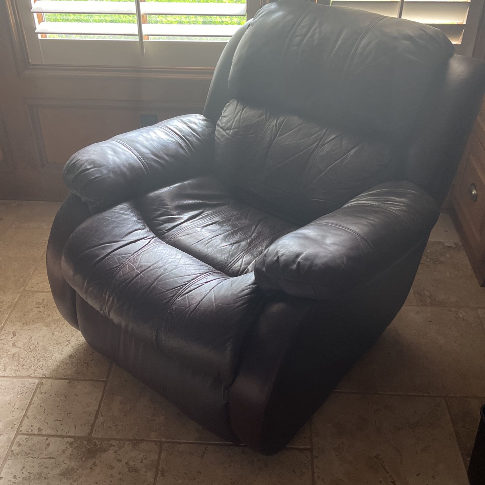 Pure Leather Rocker Recliner