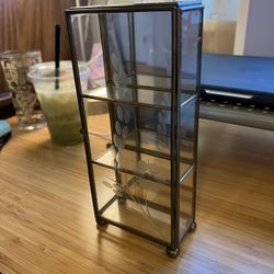 Vintage Mirror Curio Box Jewelry Tower 