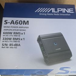 Alpine S-A60M Amplifier 