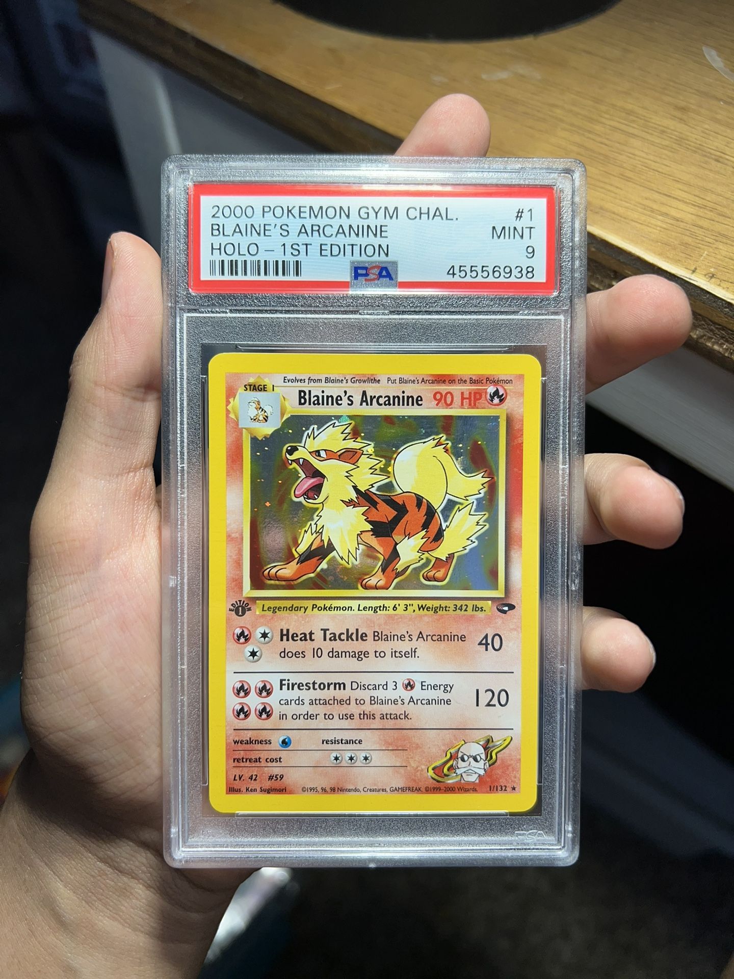 Pokémon Cards Vintage Blaine’s Arcanine Psa 9