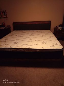 King size bed frame  with mattress