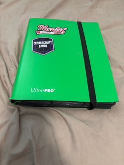 Ultra Pro Green Trading Card Binder fully filled