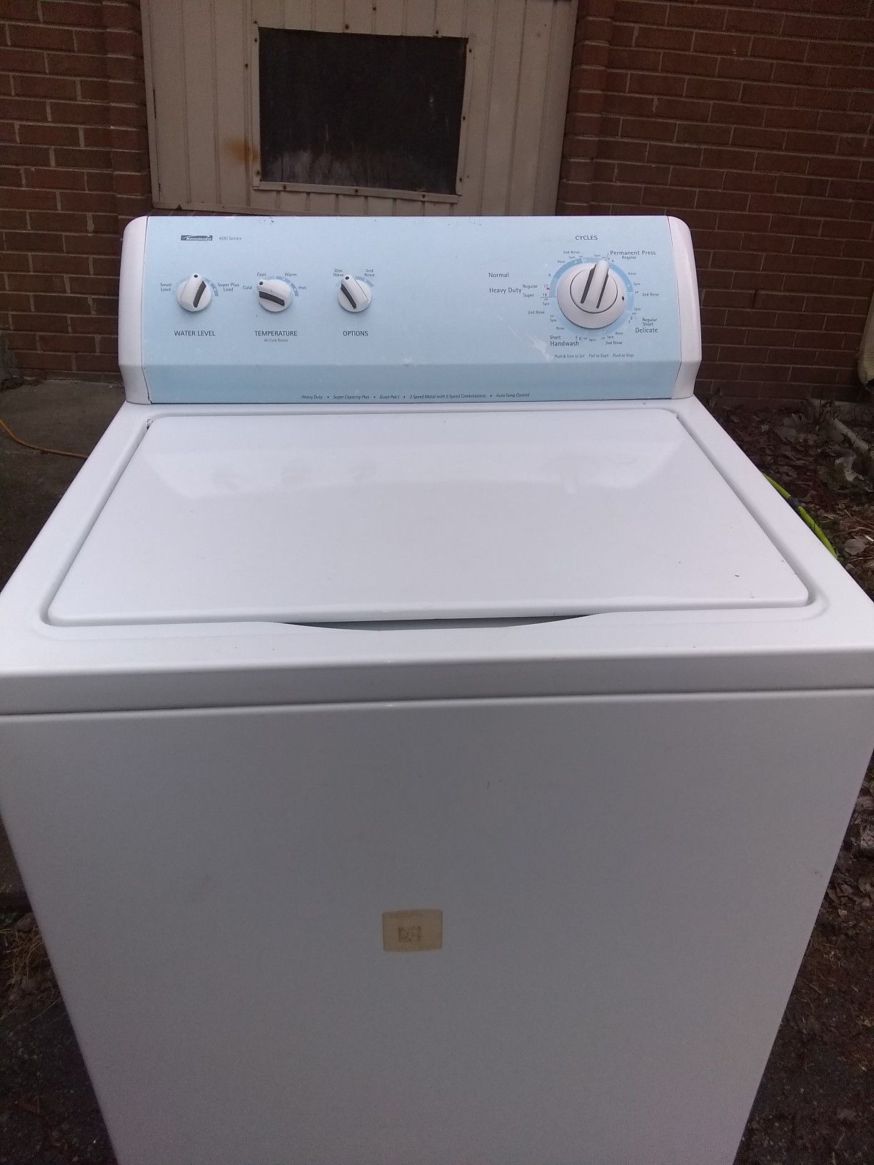 Kenmore 600 series washer