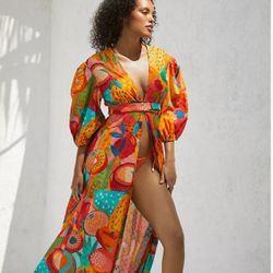 New Farm Rio Eyelet Cover-up Dress Size Small 