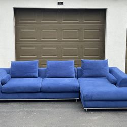 🛋️ Couch/Sofa Sectional - Microfiber - Blue - Delivery Available 🚛
