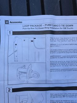 GM Accessories PUBX Cargo Tie Down Loop Package