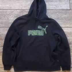 PUMA XL Black Men's Hoodie Sweatshirt 