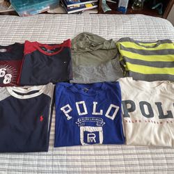 7 Boys Long Sleeve Shirts Ralph Lauren, Tommy Hilfiger, Nautica Size M