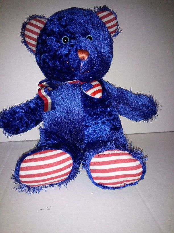 Sugar Loaf Patriotic Plush Stuffed Bear 10" Collectable. SUPER CLEAN BRAND NEW NWOT EXCELLENT CONDITION. SUPER SOFT AND LOVEABLE