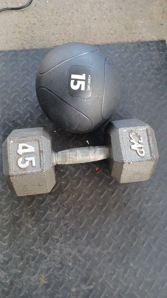 Weights  Dumbell And Ball