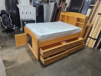 Full captains bed and mattress