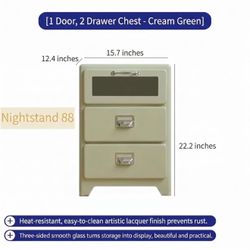 Milk green cute nightstand