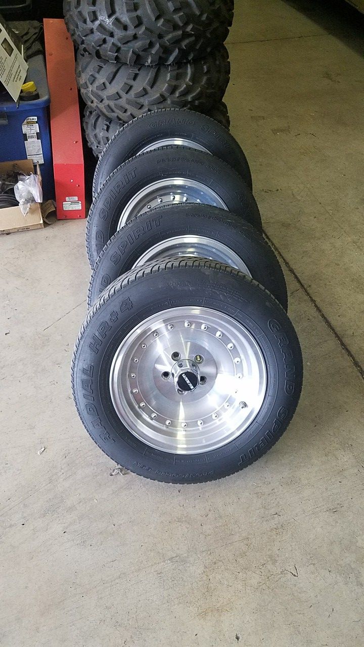 Mopar wheels and tires A-body small bolt pattern 5x4"