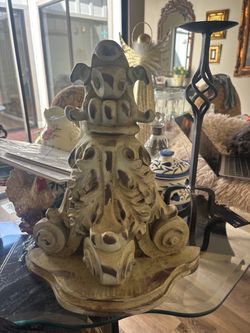 Large Ornate Architectural Column Capital Sculpture