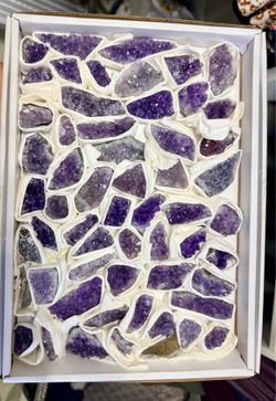 Mini amethyst crystals real