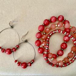 Earrings And Bracelet Set