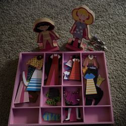 Melissa And Doug Abby And Emma Deluxe Magnetic Wooden Set