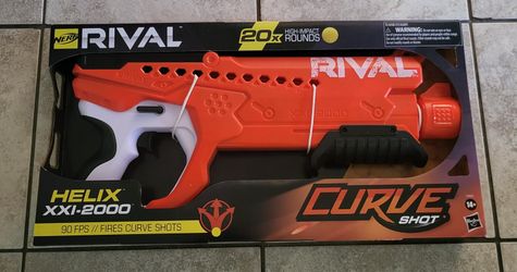 Brand New NERF Rival Helix XXI-2000 90 Fps Curve Shot 20 Rounds Included.