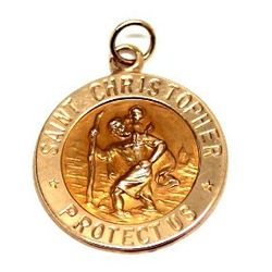 Ladies 14K Saint Christopher Pendant