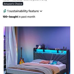 Queen Bedframe With Storage Headboard 