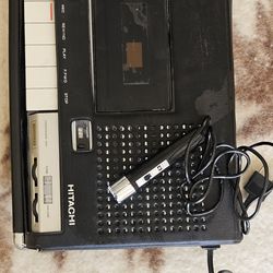Hitachi TRQ-286 vintage portable cassette tape recorder.