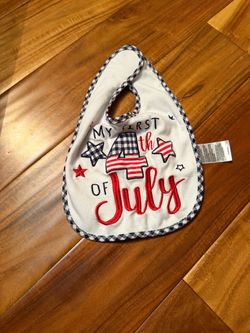 Baby my 1st 4th of July bib
