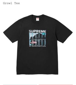 2026 supreme growl Tee Large Black or White