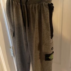 stone island grey joggers youth/kids 12