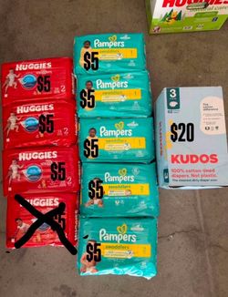 Variety of diapers & wipes