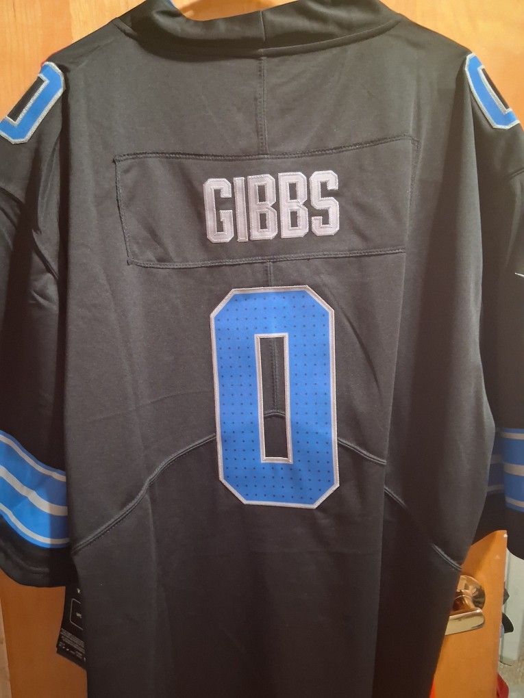 Brand New Black Detroit Lions #0 Gibbs Jersey Size 3XL! Shoot me an offer!