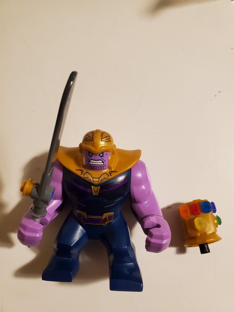 Lego Marvel Super Heroes Avengers Infinity War Thanos W/ Full Infinity Stone Gauntlet 100% Authentic