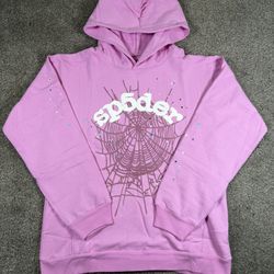 Sp5der Pink OG Web Hoodie, Brand New With Tags
