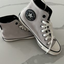 Converse Chuck Taylor High Sneakers Pale Putty Suede Skate Shoes Women A05697C