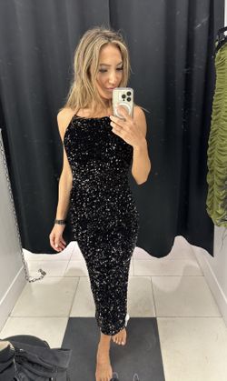 Sequin Black Dress