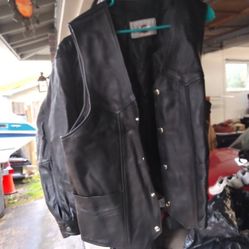 Leather Vest Med