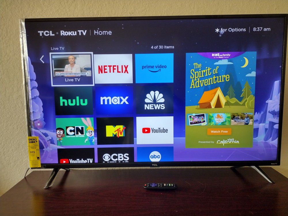 Like New Tcl 50 Inches Roku TV 