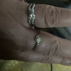 Both Rings Are White Gold And Natural Diamonds 