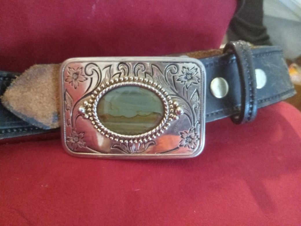 Mohave Turquoise, & Stone Western Style Belt Buckle
