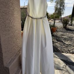 Flower Girl Dress And Basket- Size 6/7.