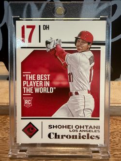 Shohei Ohtani 2018 Chronicles "The Best Player in the World" Rookie #30 baseball card
