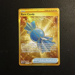 Pokemon Gold Rare Candy Card