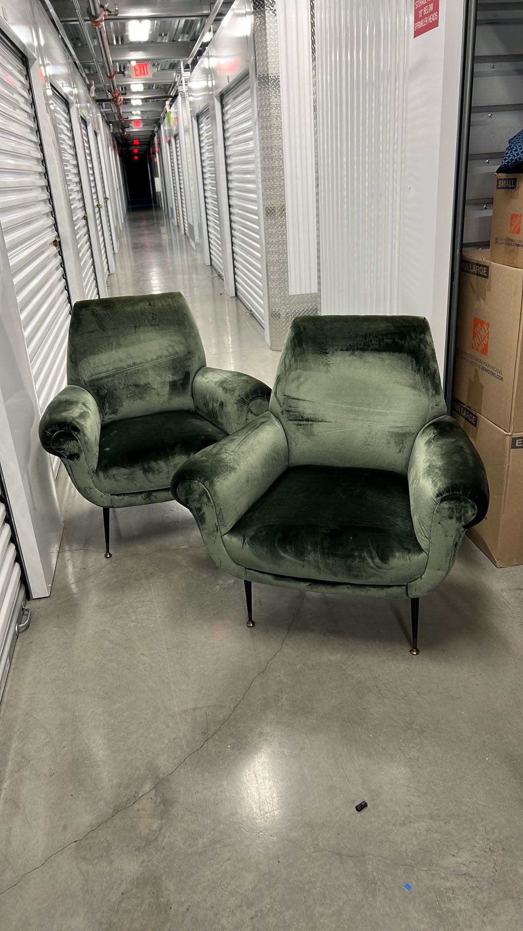 Green Velvet Silky Chairs